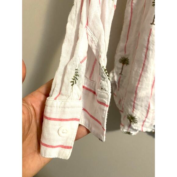 Rails Charli shirt Pink Palm Stripe Women's sz. S - Picture 8 of 12